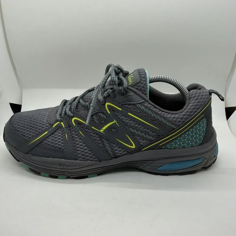 LA Gear Tracy Running Athletic Shoes Grey Teal Neon Green Women's Size 11